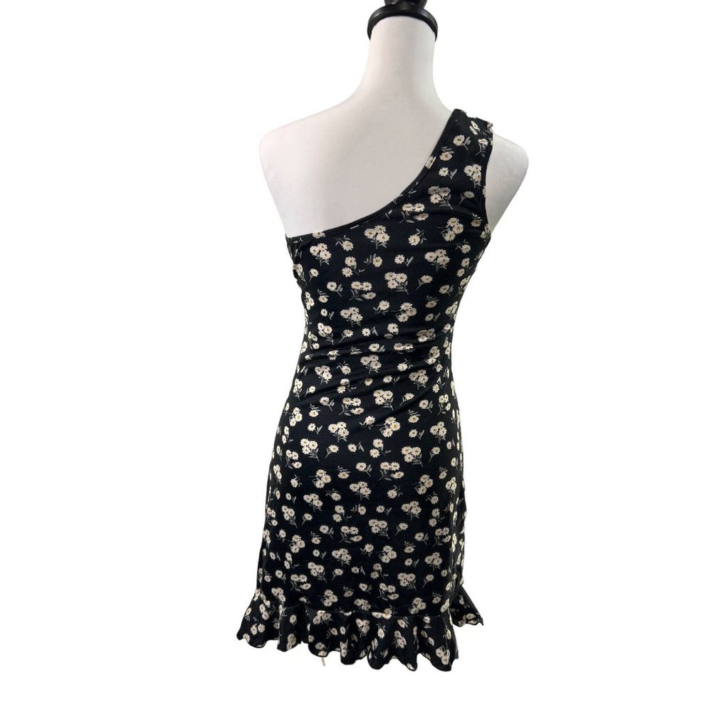 Shein One Shoulder Floral Print Drawstring Dress EUC Women's Size S - Picture 4 of 12